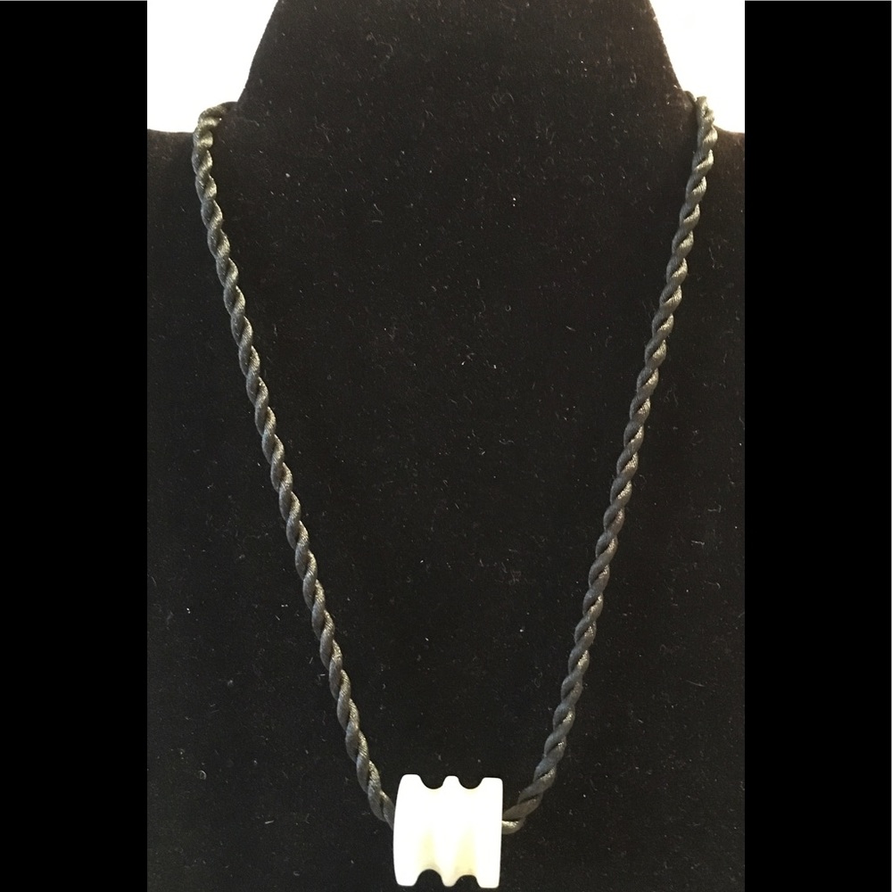Lime green barrel necklace